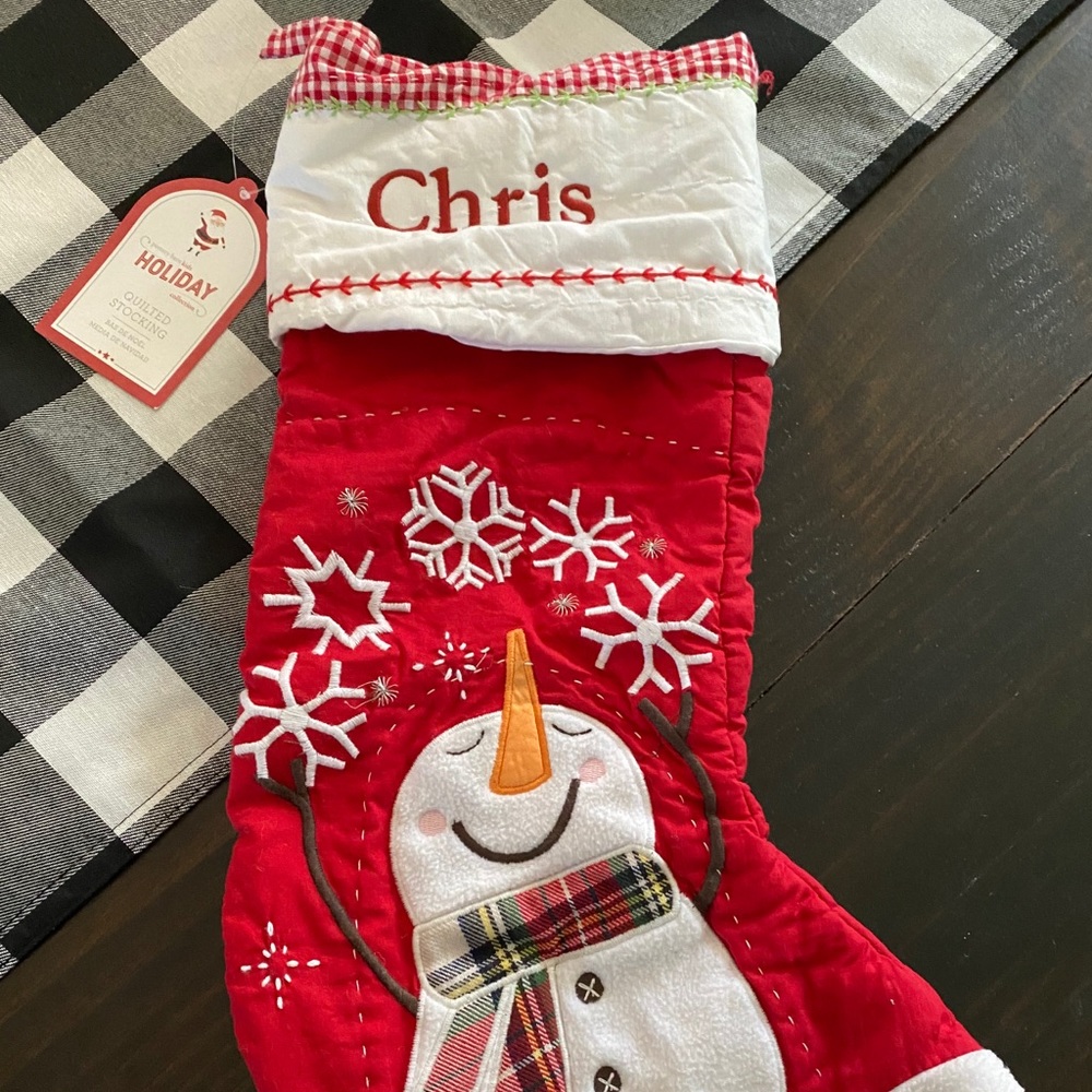 Pottery Barn Kids Embroidered Stocking-NWT